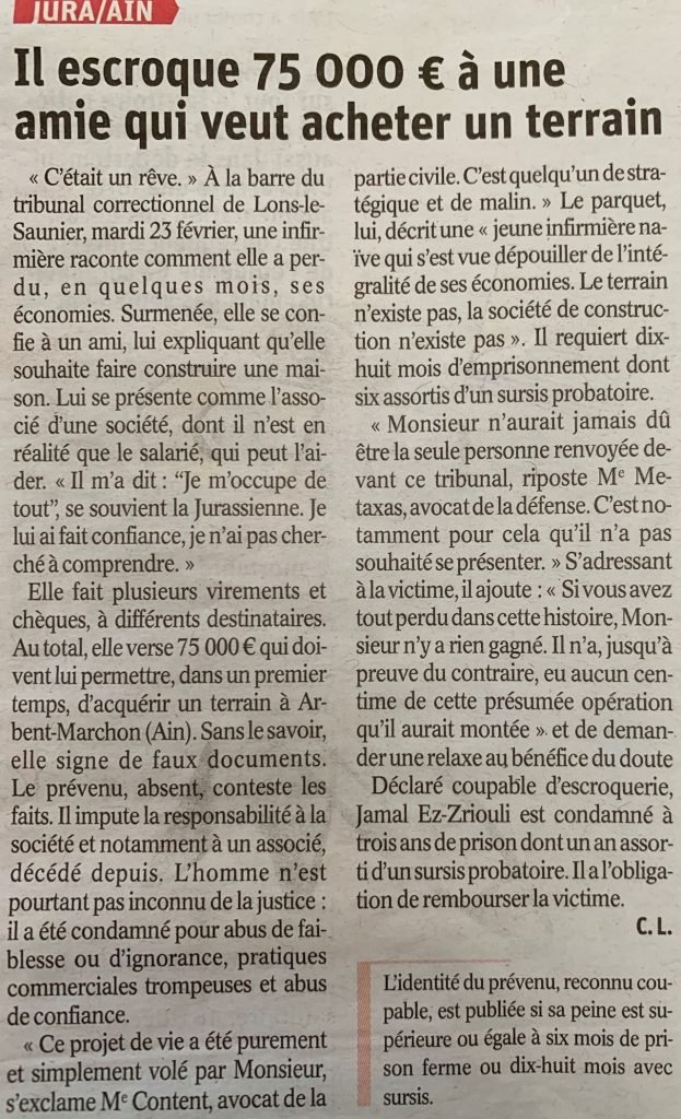 Escroquerie, Elizabeth & Associates aux côtés des victimes